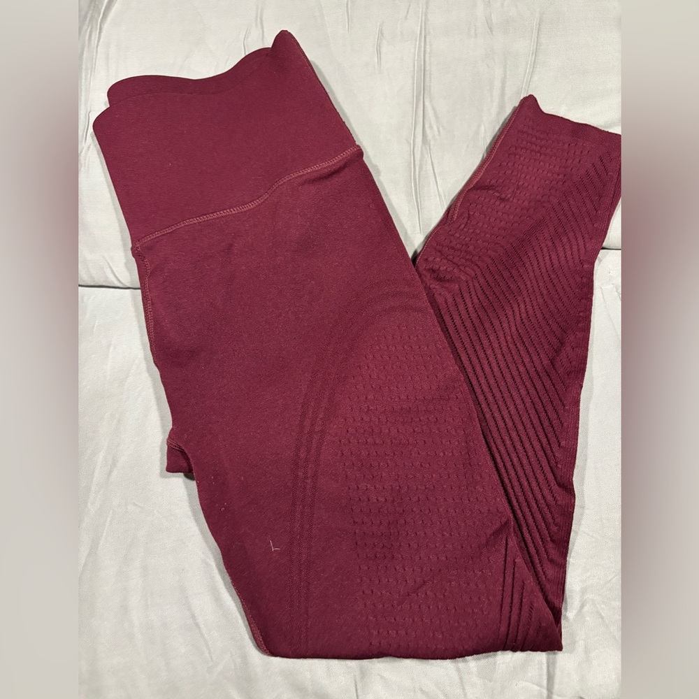 Fabletics SculptKnit Leggings in Deep Burgundy